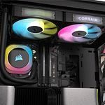 Corsair RX LINK fans installed with Corsair AIO in a chasssis